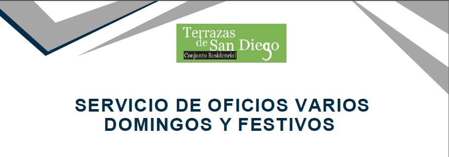 SERVICIO DE OFICIOS VARIOS DOMINGOS Y FESTIVOS